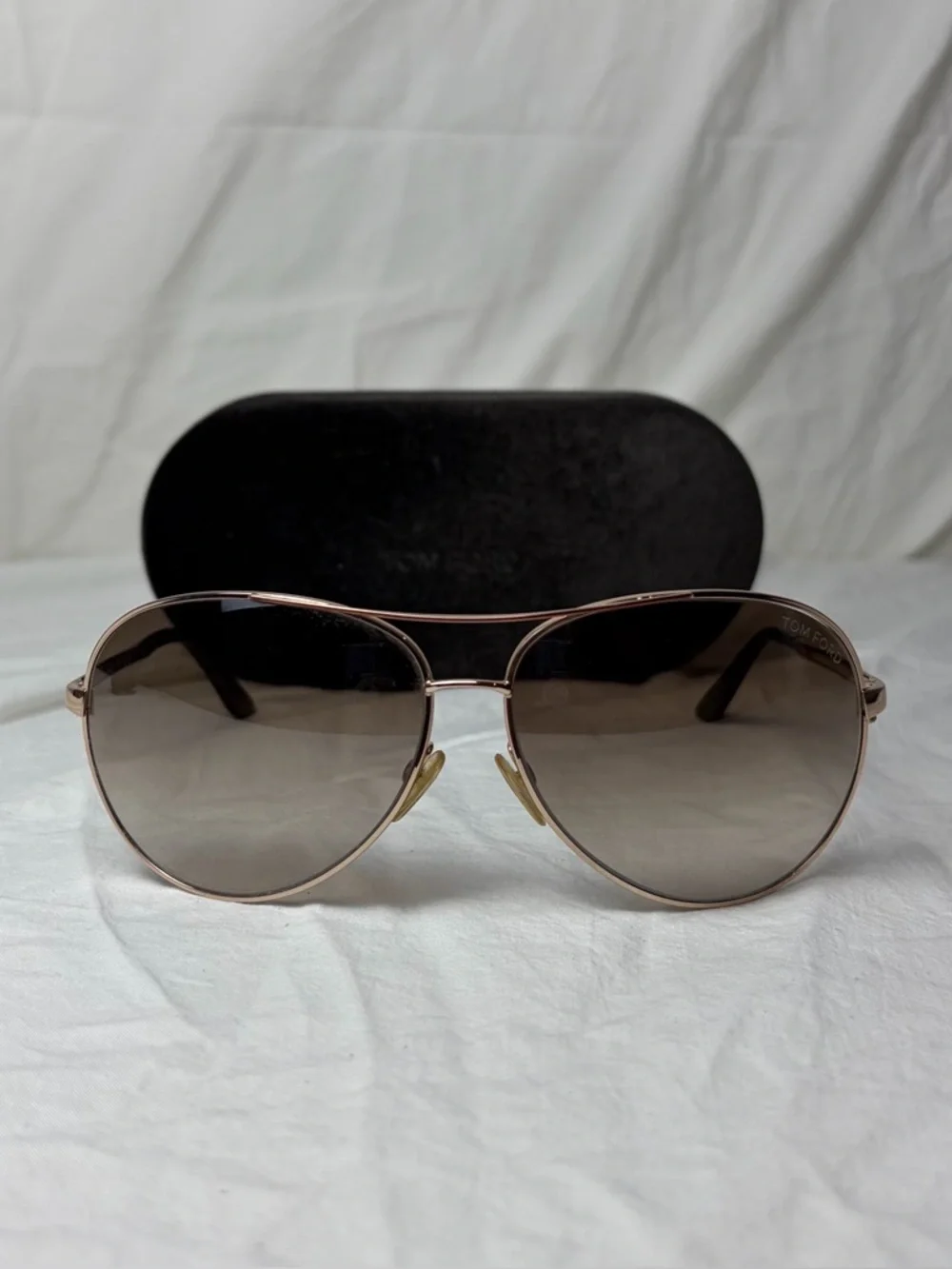Tom Ford Charles TF35 772 Rose Gold Aviator Brown Gradient Italy